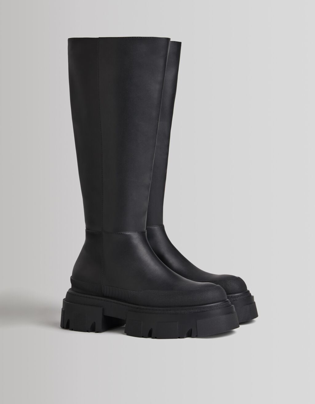 Platform boots with track soles, £59.99, Bershka