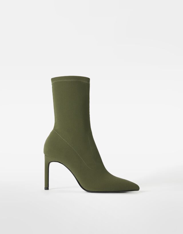 Khaki heeled boots Clearance