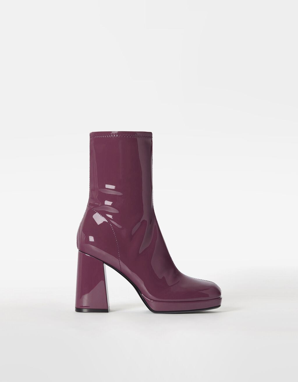 Fitted highheel mini platform ankle boots. Woman Bershka