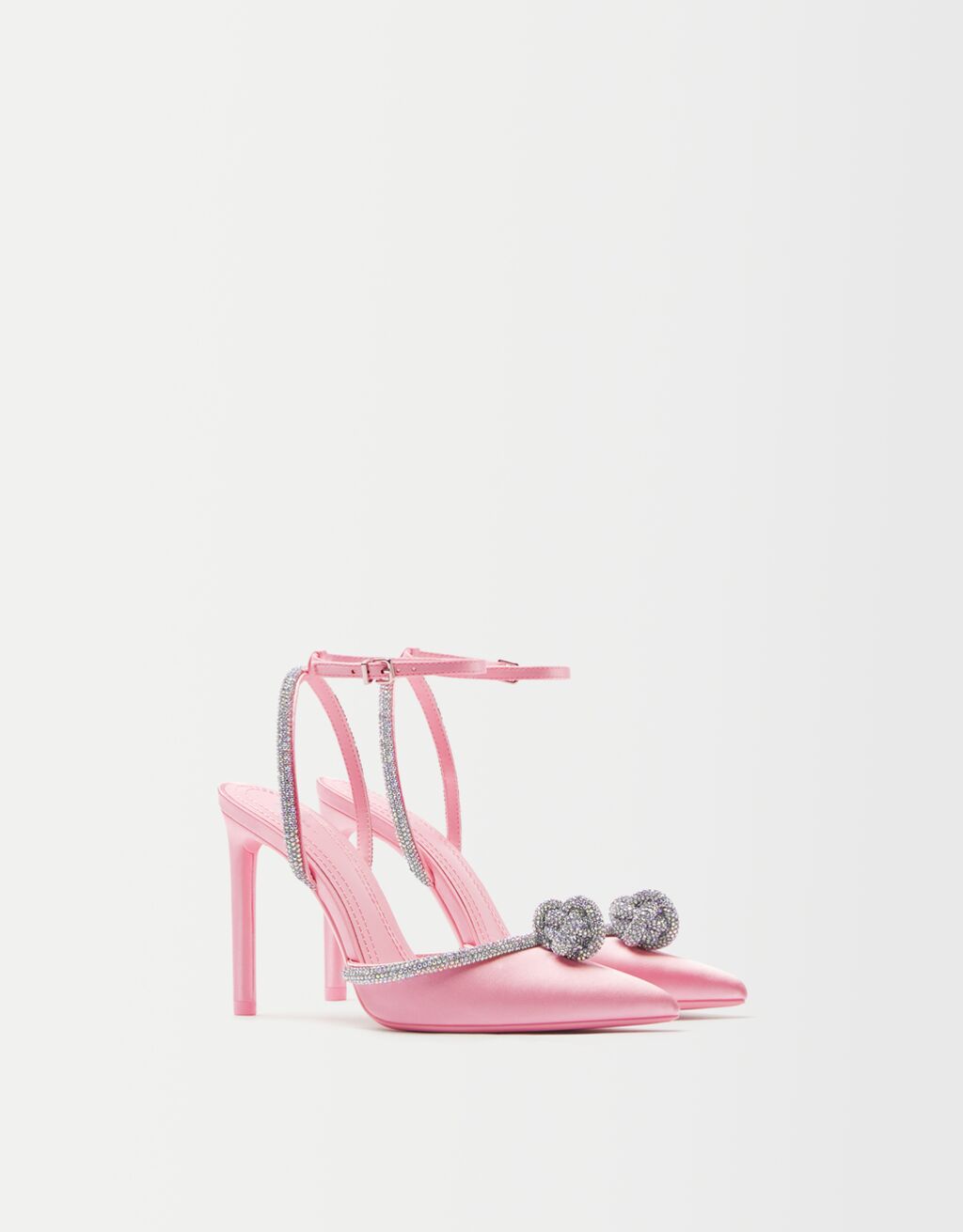 Highheel shoes with rhinestones Woman Bershka
