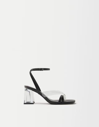 Vinyl sandalen met hak van methacrylaat - Schoenen - Dames | Bershka