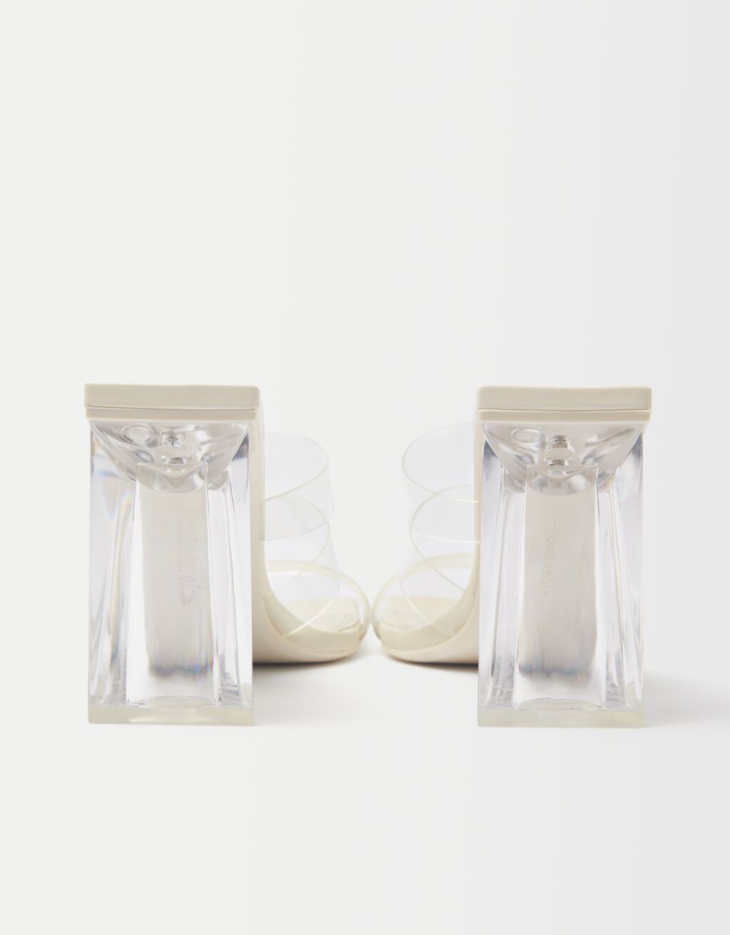 Vinyl Sandals With Methacrylate Heel Woman Bershka