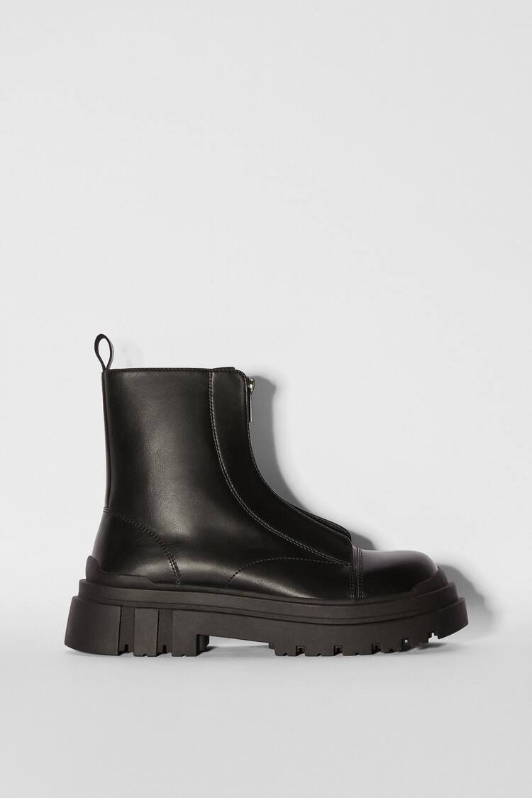 Men's ankle boots with front zip