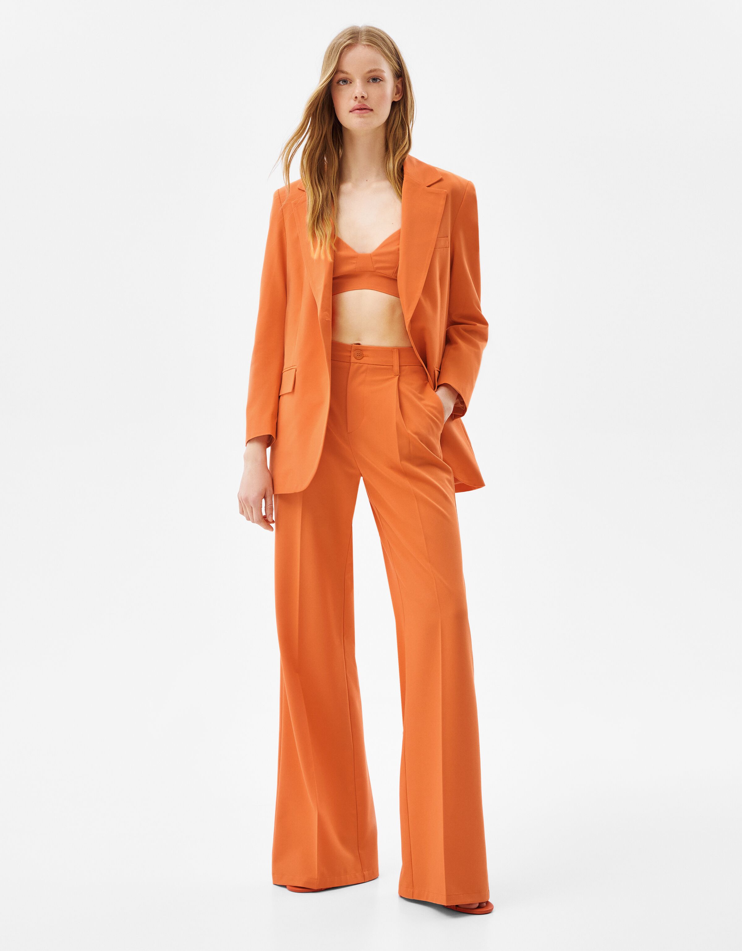 Bershka orange blazer clearance