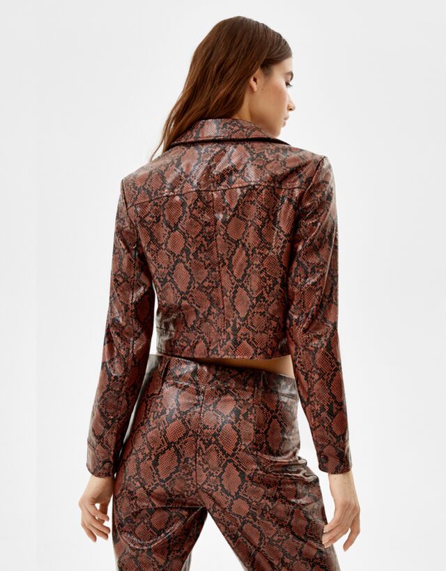 bershka leopard print bolsa