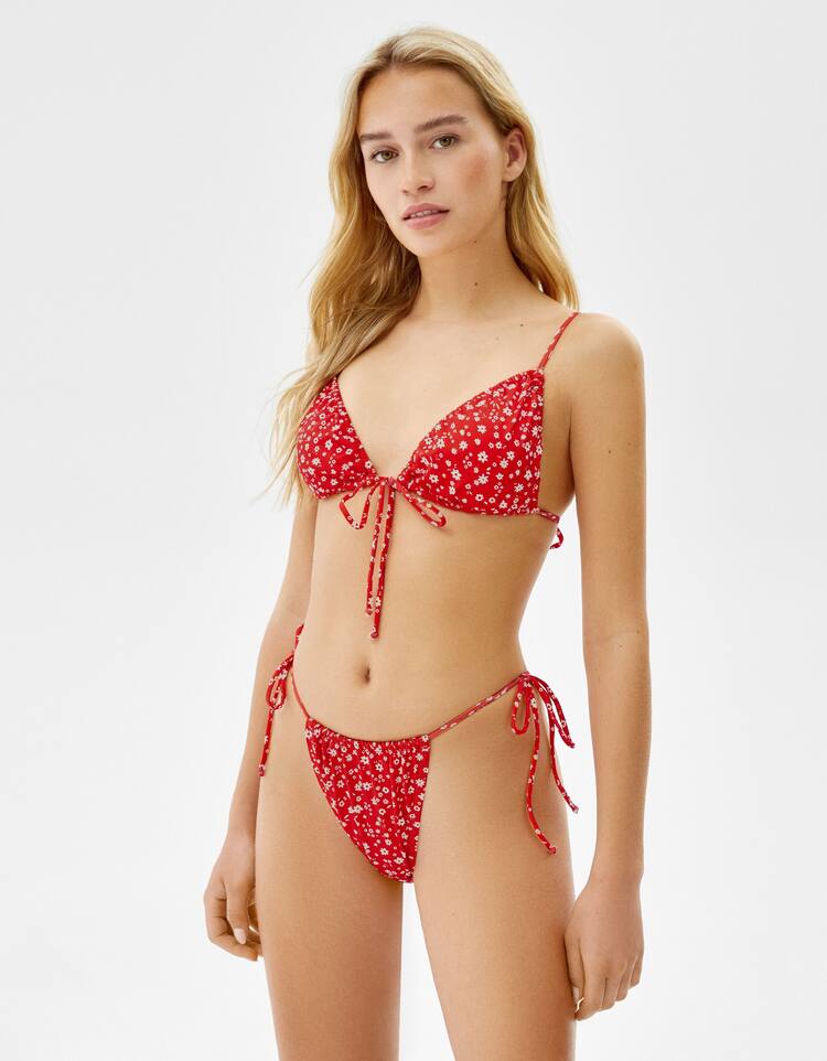 Floral print bikini set