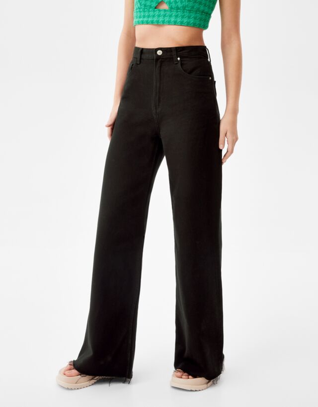 Wide-leg jeans - Woman | Bershka