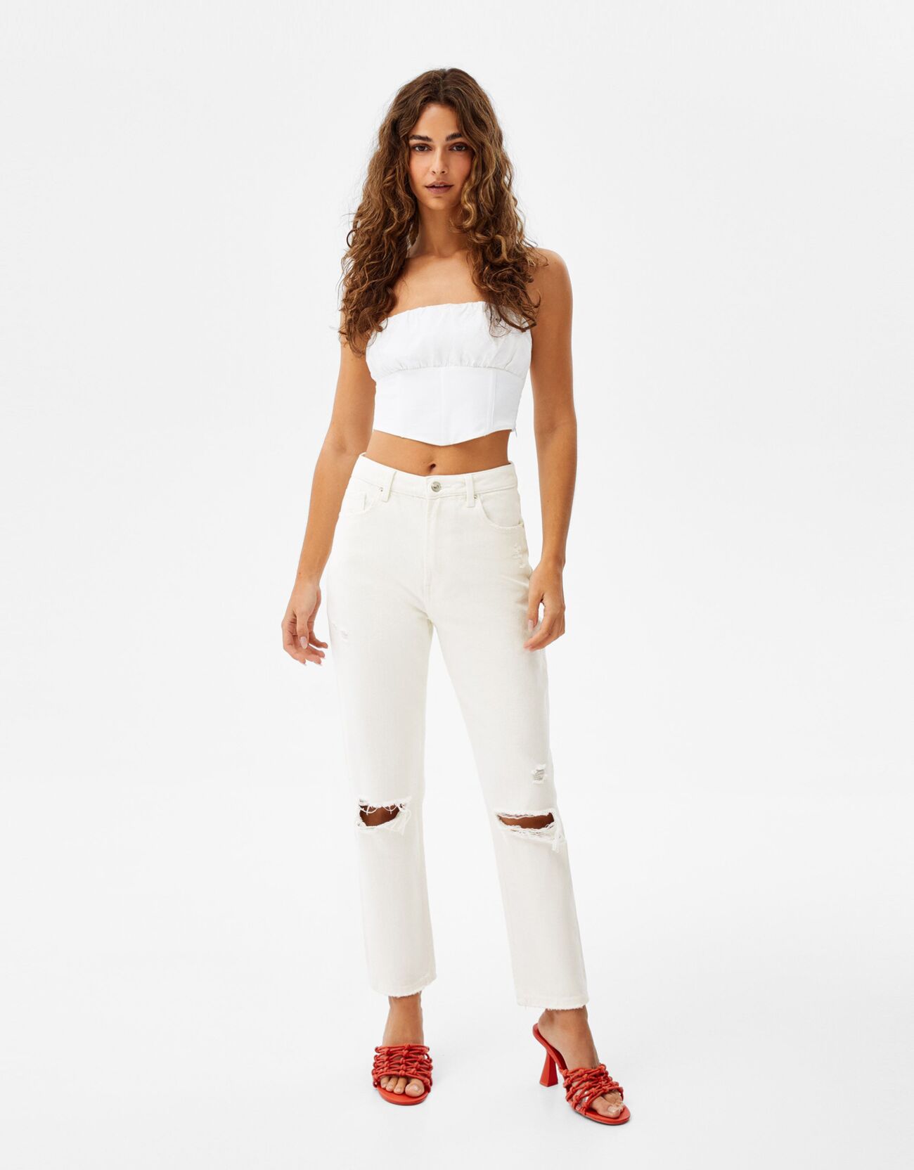 ripped mom jeans bershka