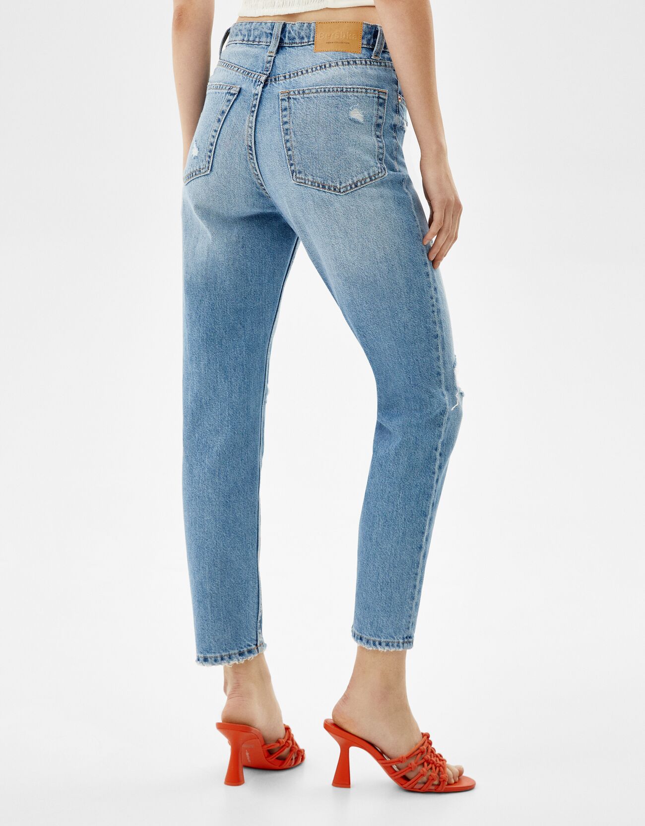 ripped mom jeans bershka