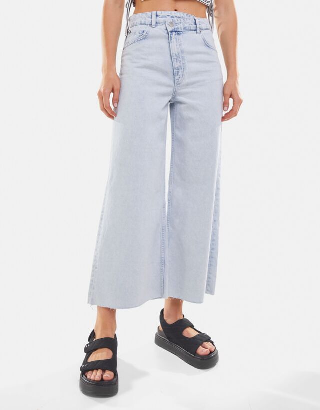 Culotte jeans - Denim - Woman | Bershka