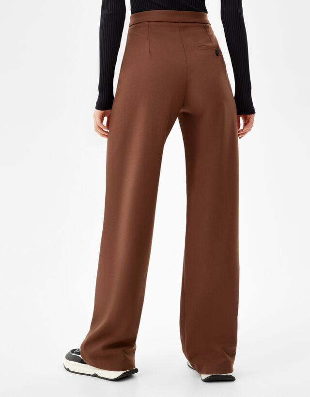 bershka wide leg trousers
