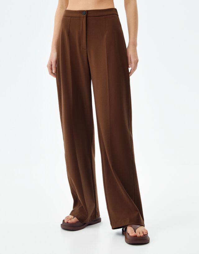 Wide-leg pants with back pocket - Woman 