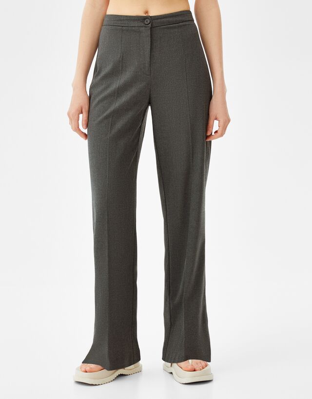 Pantaloni wide leg tasca posteriore - Donna | Bershka
