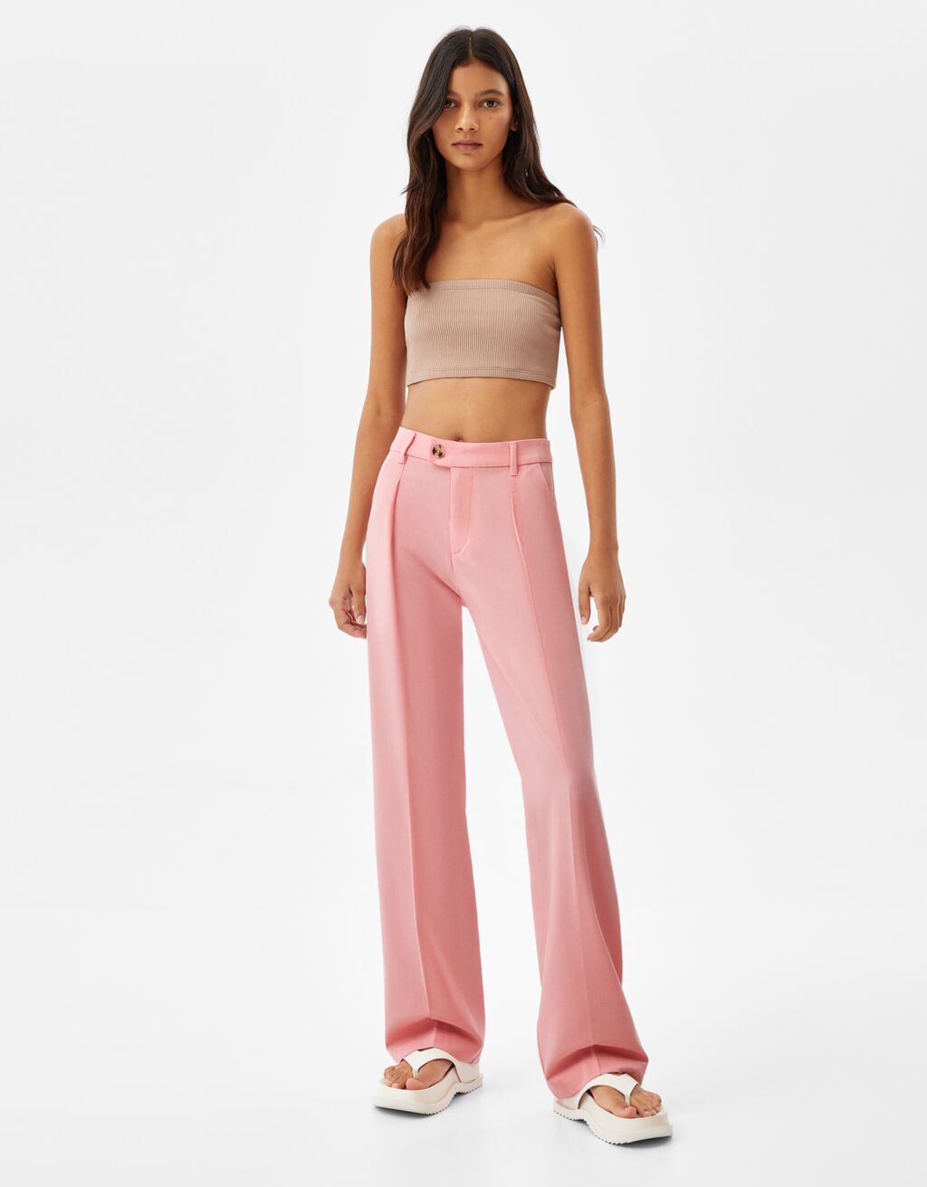 Relaxed straight fit pants