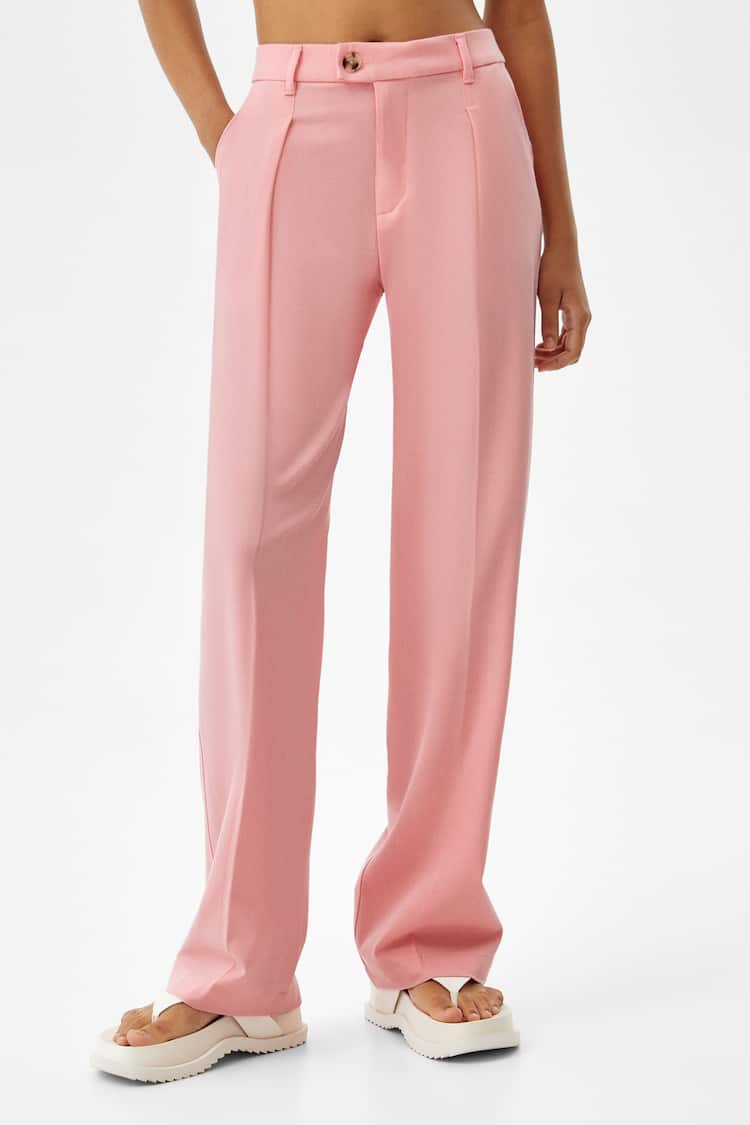 Relaxed straight fit trousers