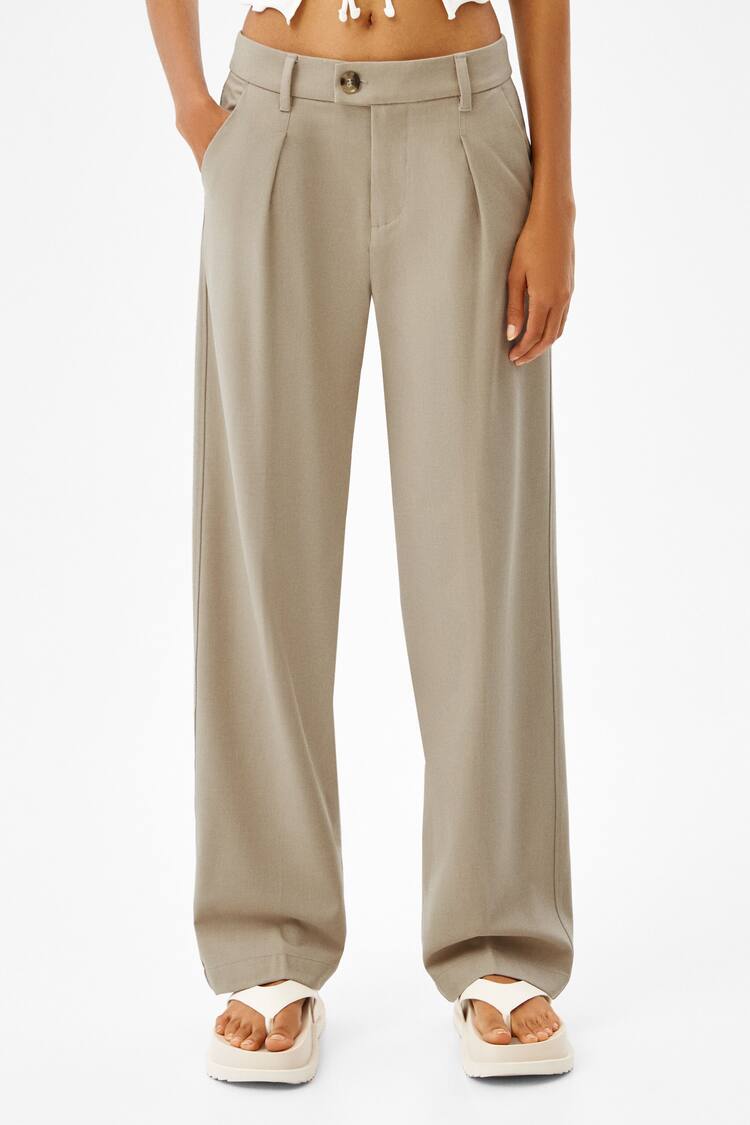 Relaxed straight fit trousers