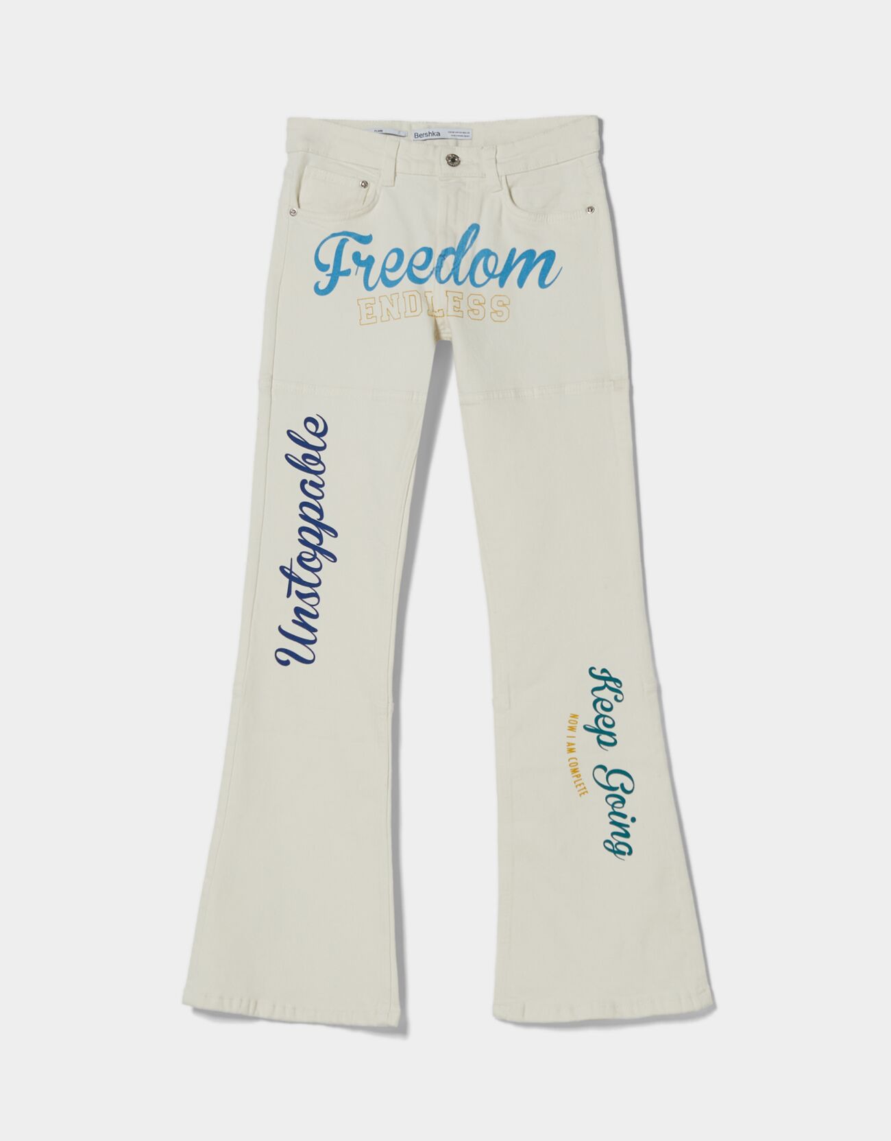 Pantalones Push In Secret Glamour flare en sarga | Vaqueros Salsa Jeans