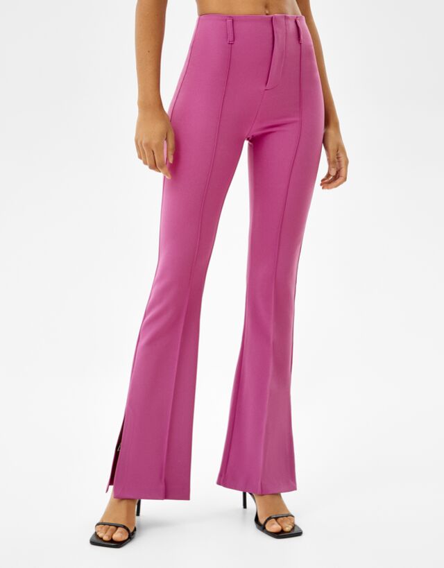 Pantalón flare aberturas - RANGO DE PRECIO - Mujer | Bershka
