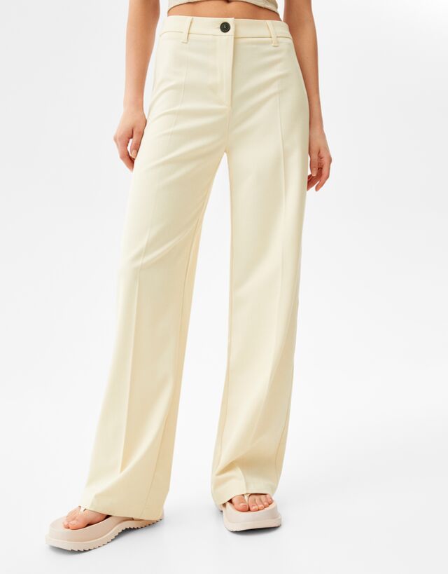 Wide-leg pants with belt loops - Woman 