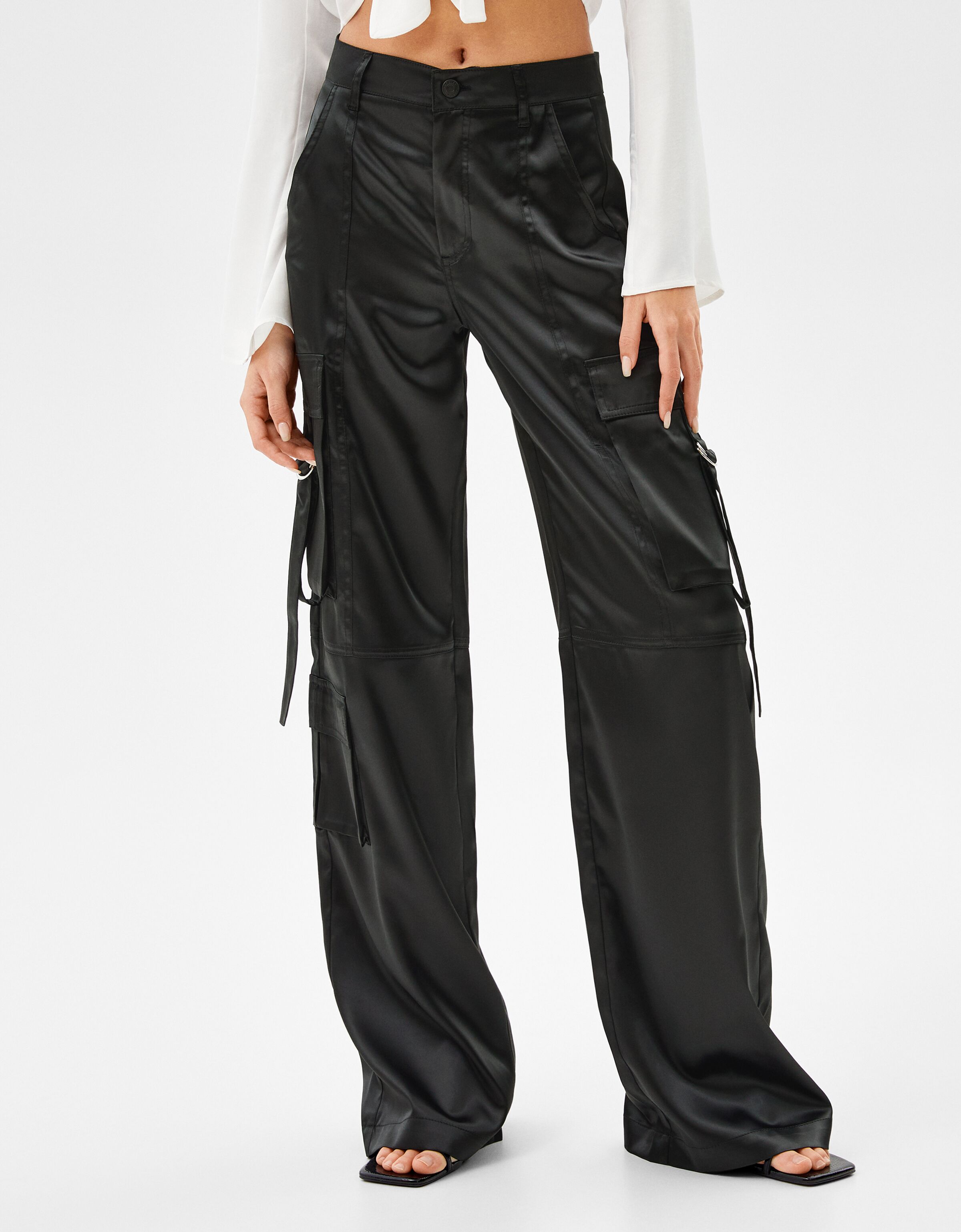 satin cargo pants