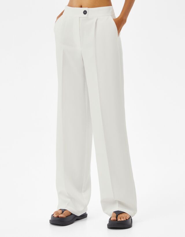 Pantaloni wide leg con tasche - Donna | Bershka