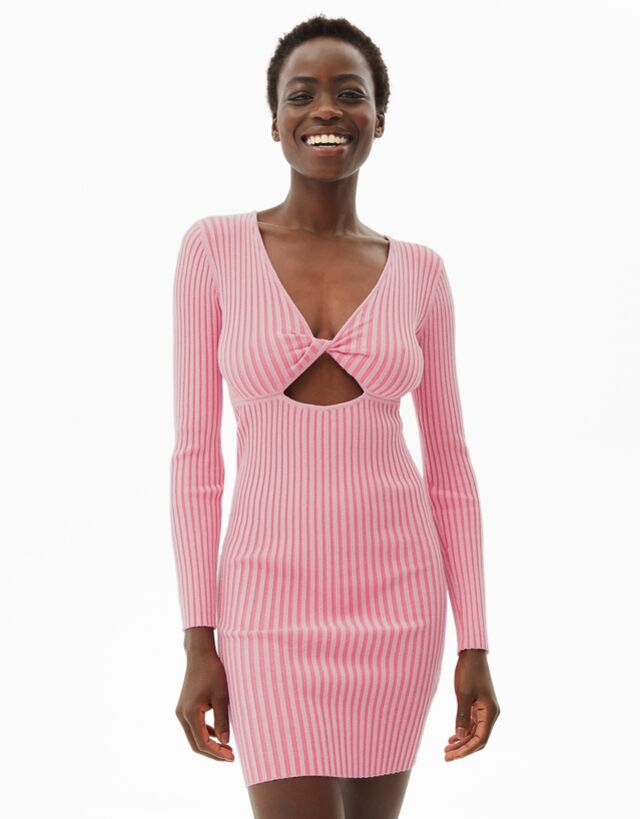 Cut-out gathered mini dress - Dresses 