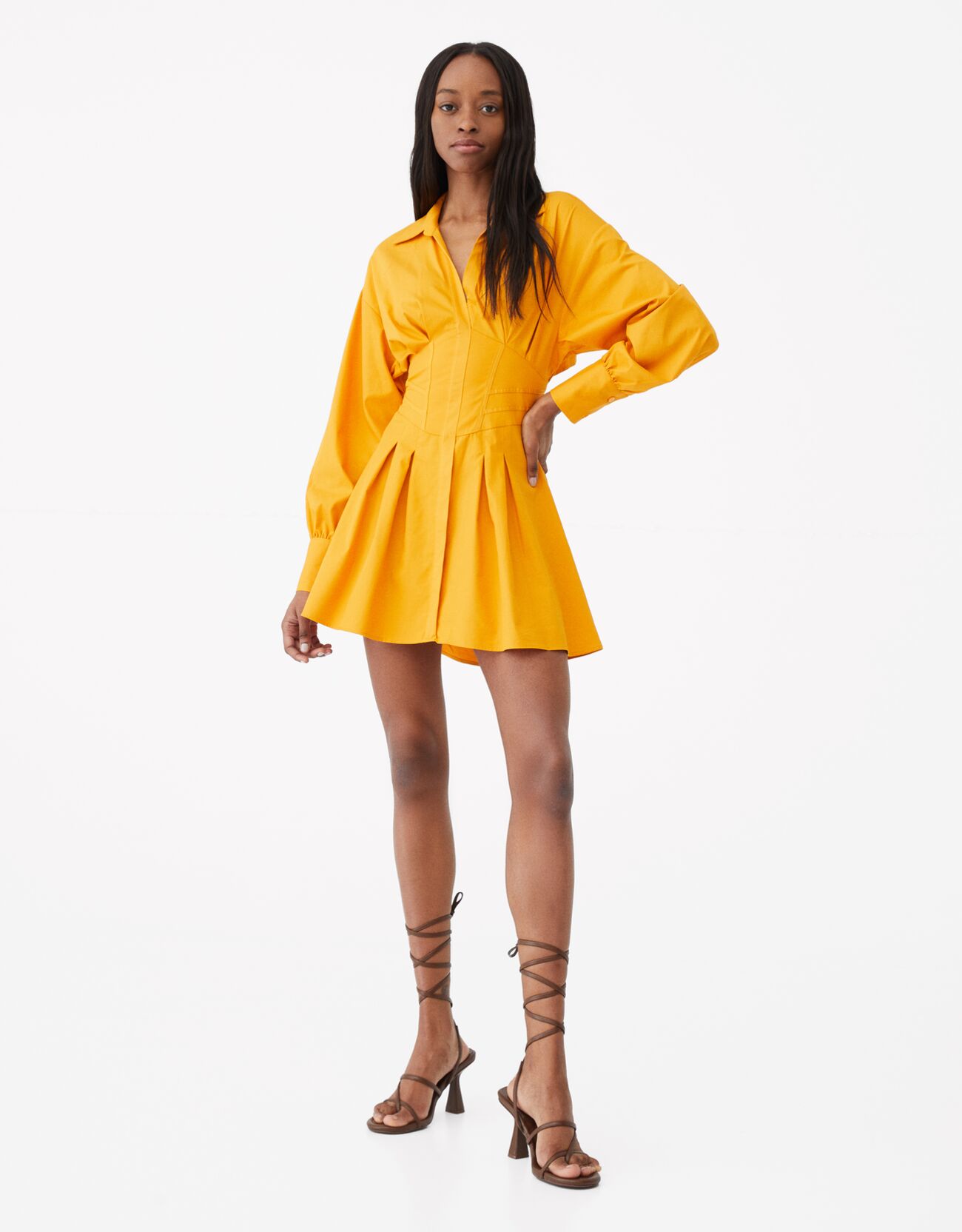 poplin shirt dress bershka