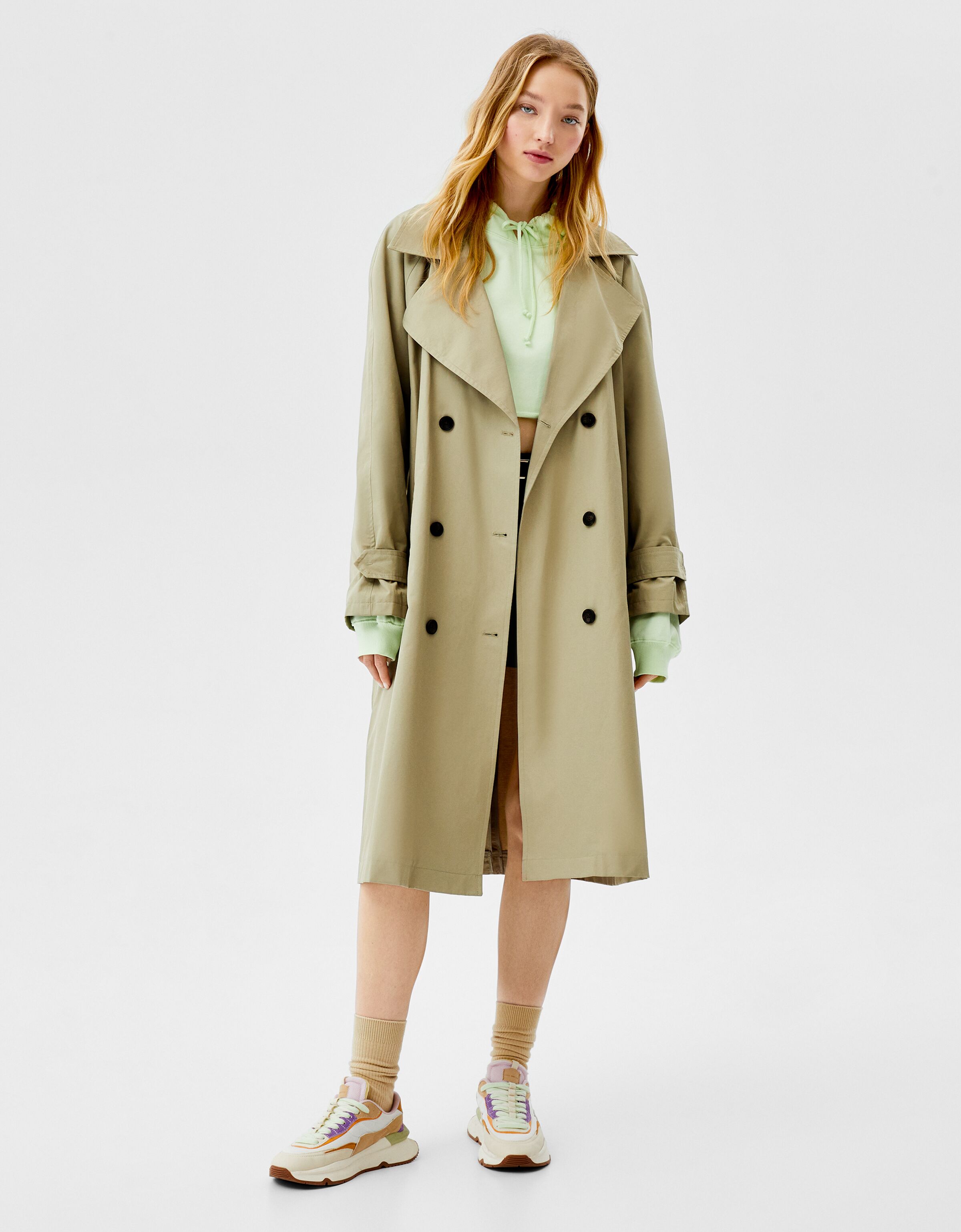 bershka trench coat