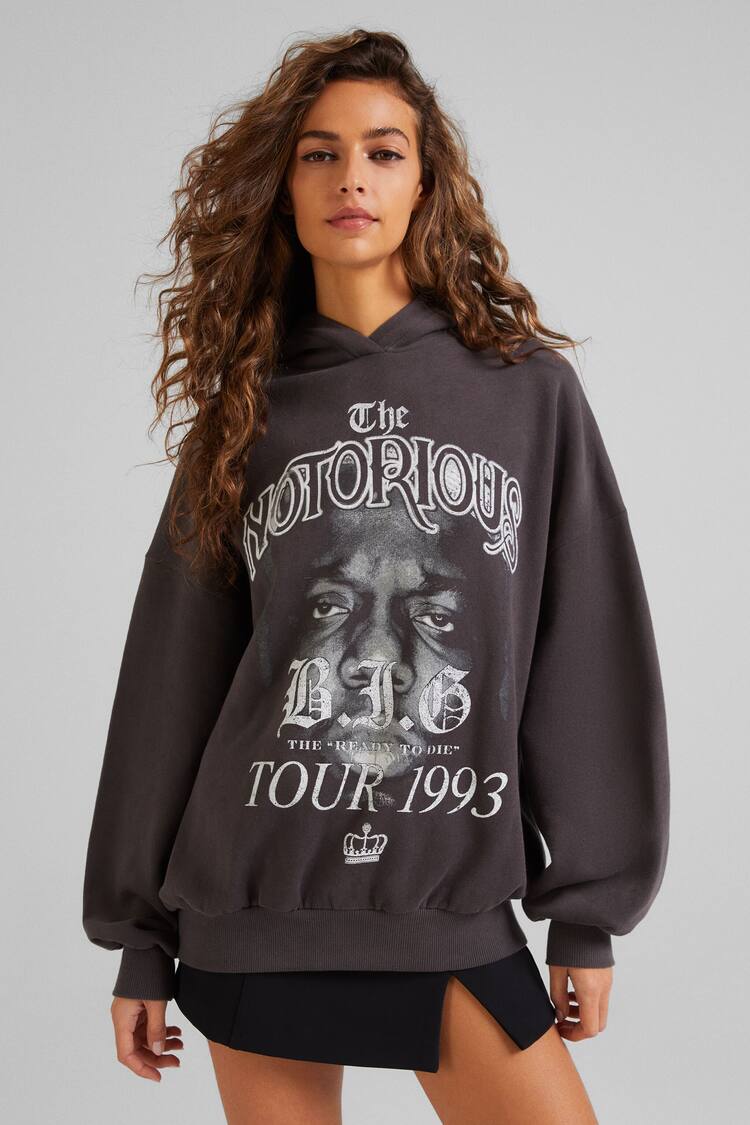 Hoodie with The Notorious B.I.G.print
