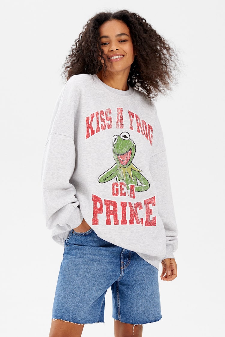 Plush sweatshirt with The Muppets print