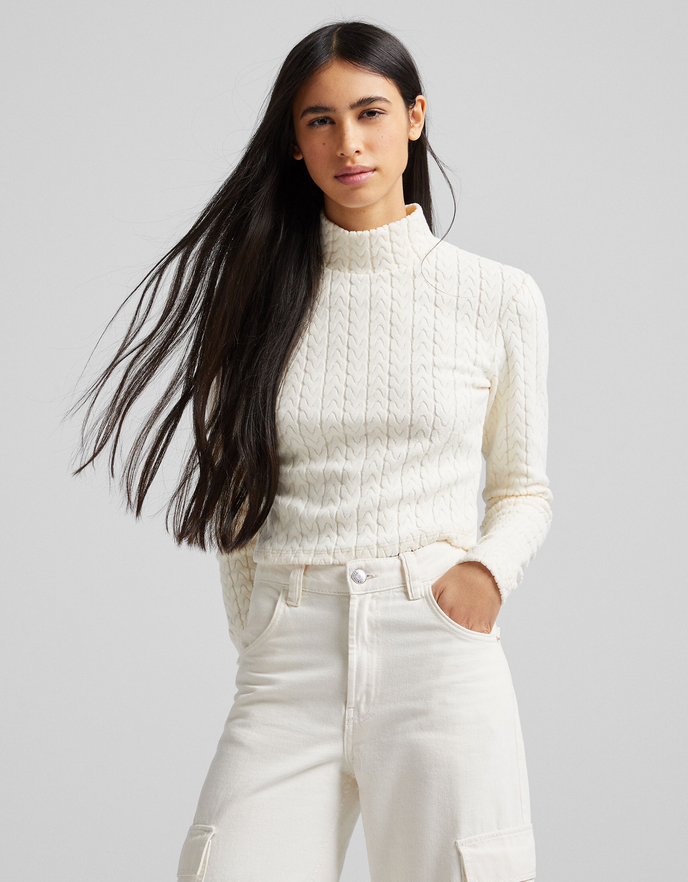 braided high neck - Woman | Bershka