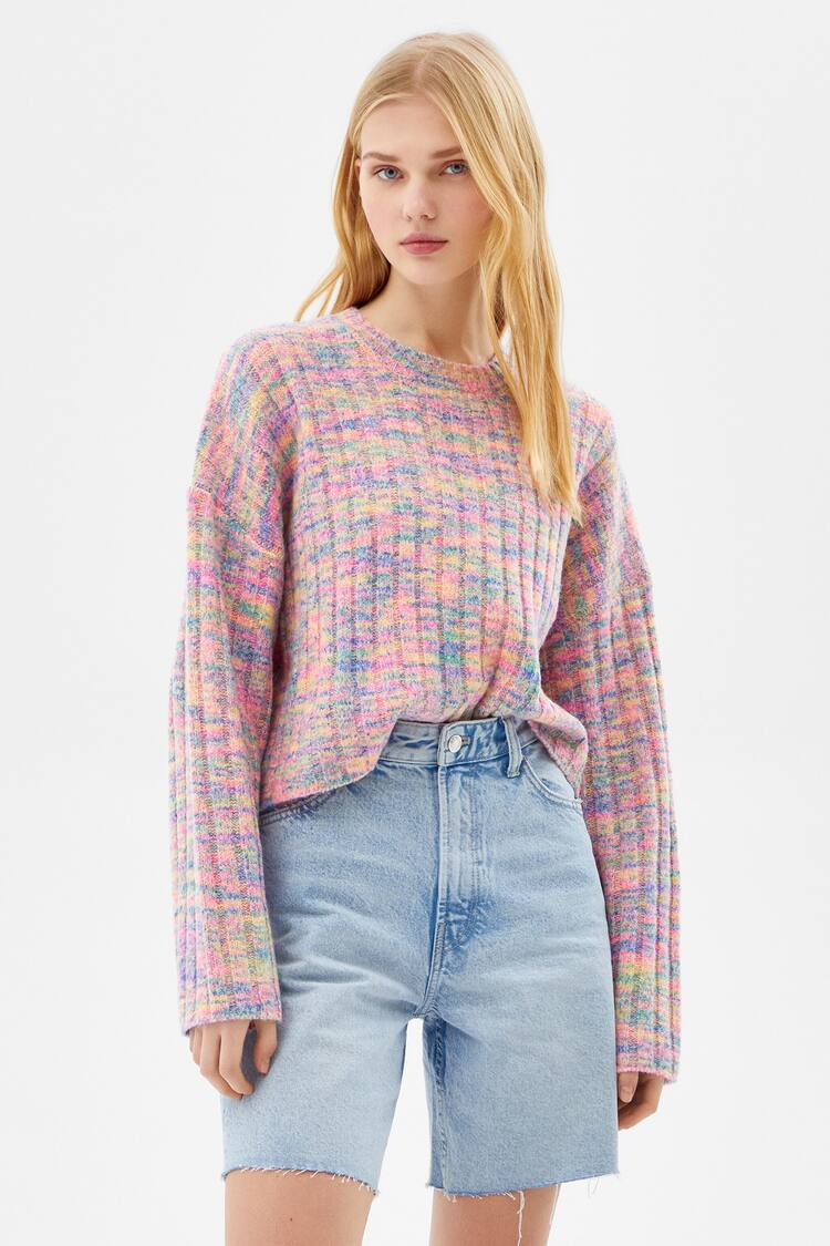 Space dye sweater