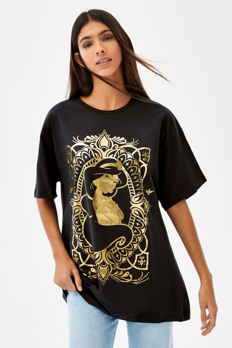 T-shirt manches courtes Jasmine imprimé métallisé
