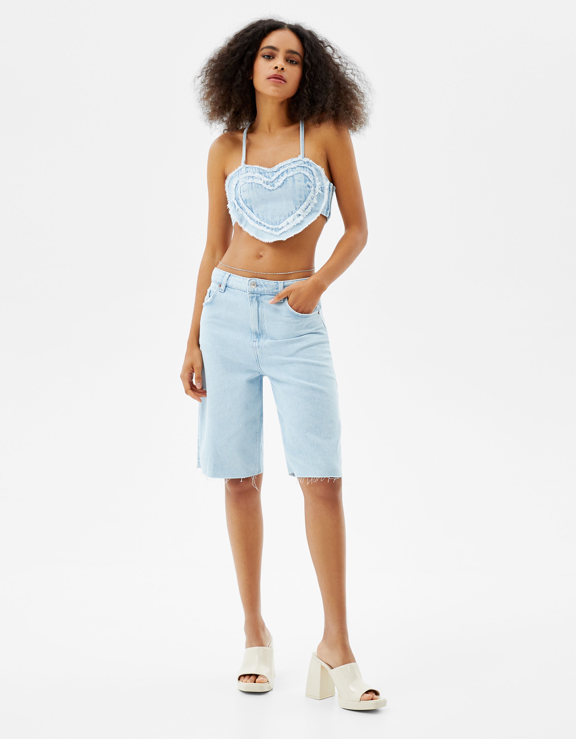 low waist bermuda shorts