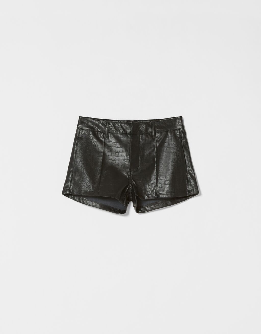 Set camisa y short efecto piel - Mujer | Bershka