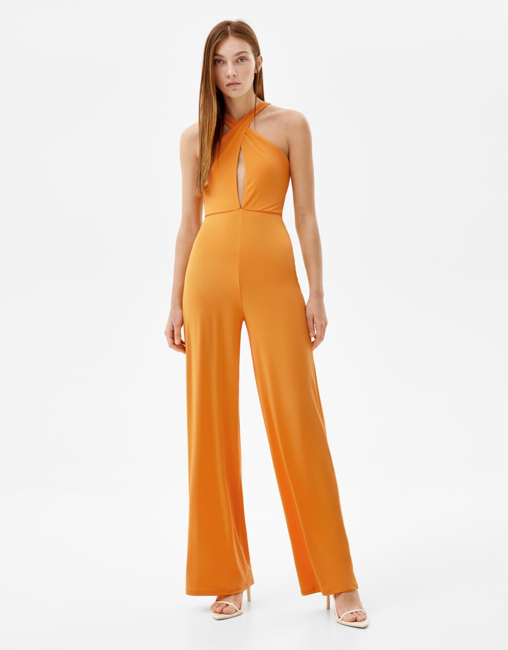 Long wrap jumpsuit - Woman | Bershka