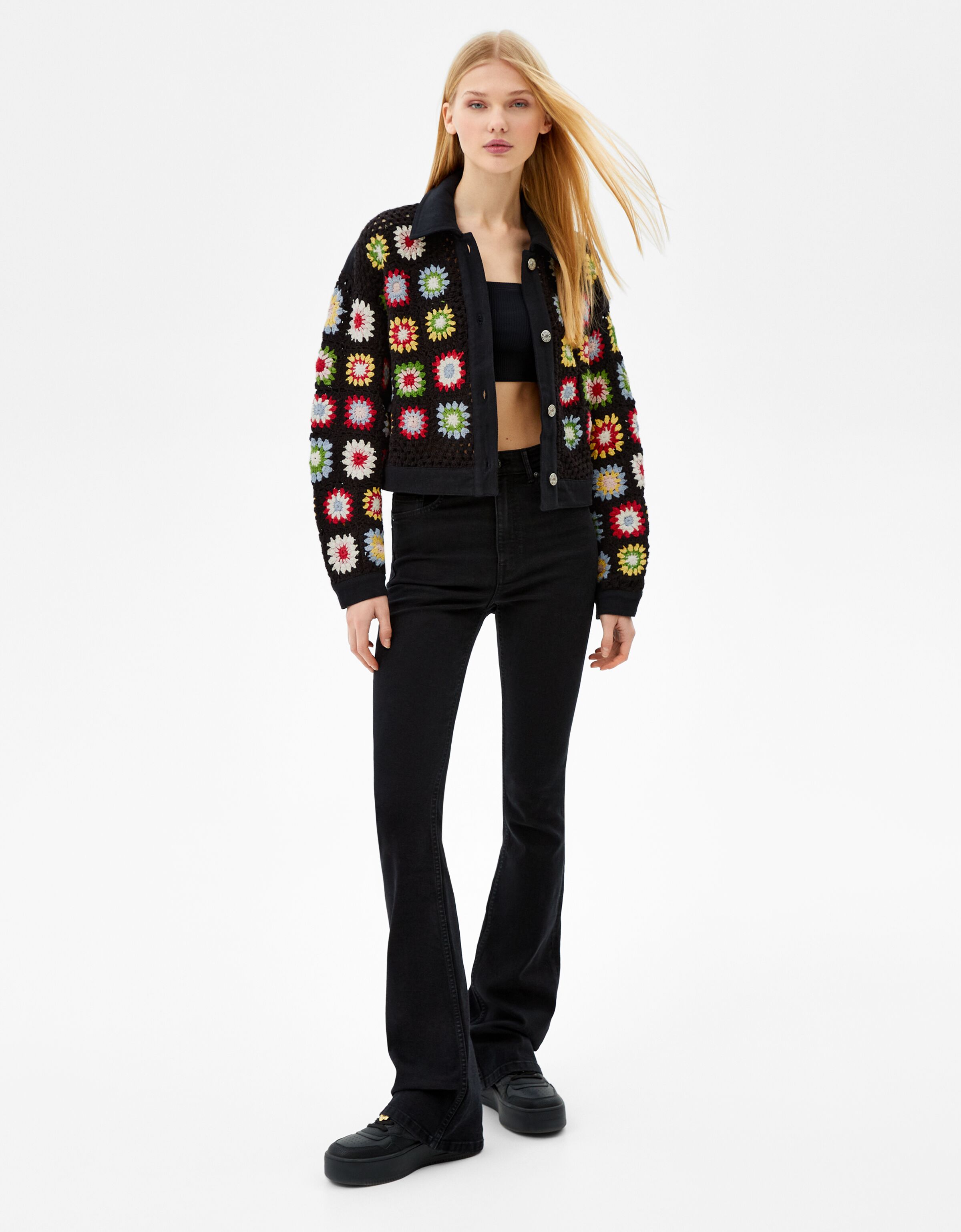 Jaket rajut crochet katun - Jaket dan 