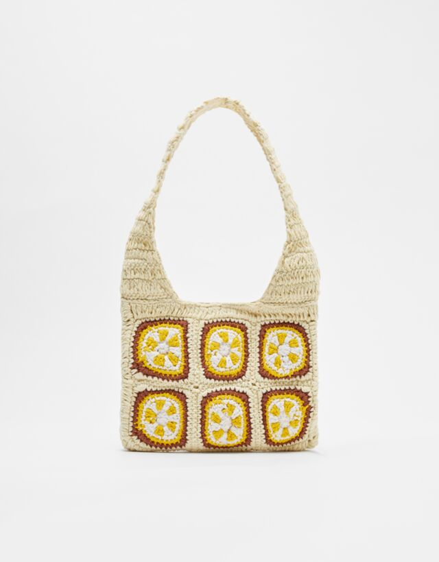 Bolso crochet print limones - Mujer | Bershka