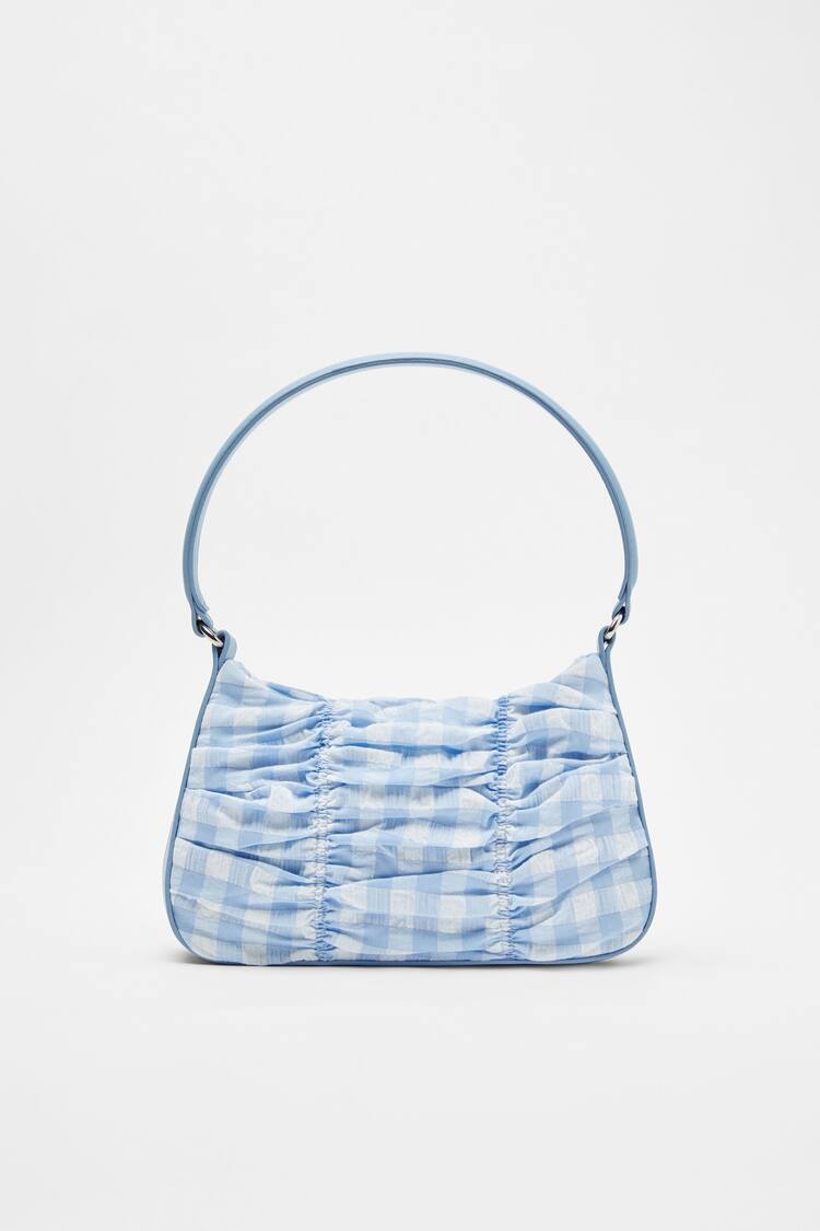 Gingham bag with ruffles