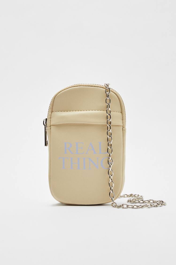 Mobile phone bag with chain