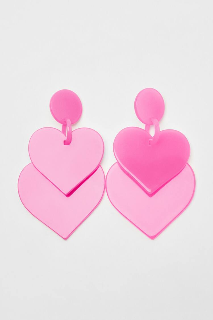 Double heart XL earrings