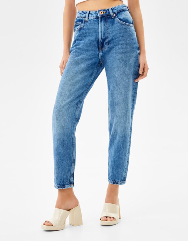Jeans mom fit - Denim - Donna | Bershka