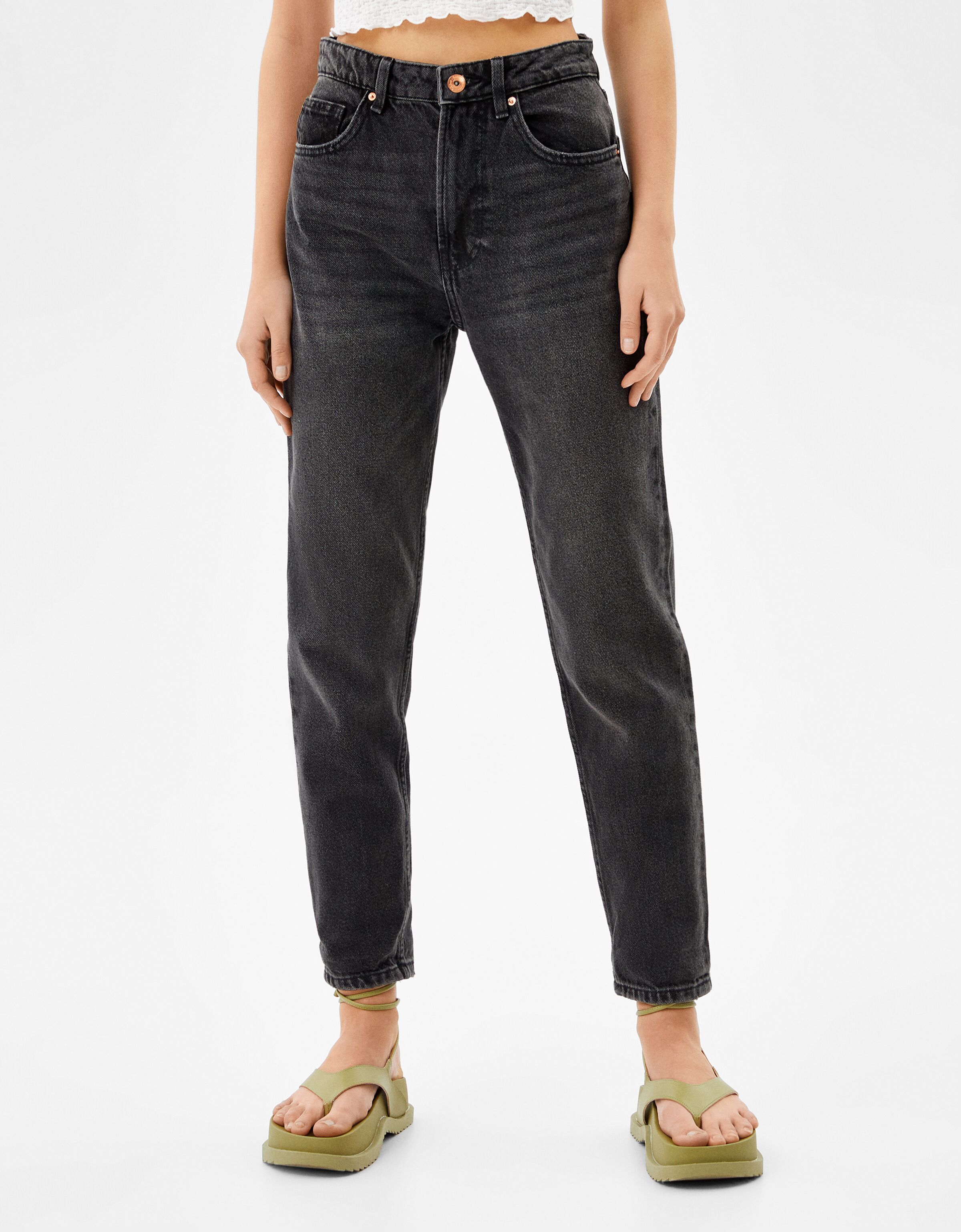 Mom jeans - Denim - Woman | Bershka
