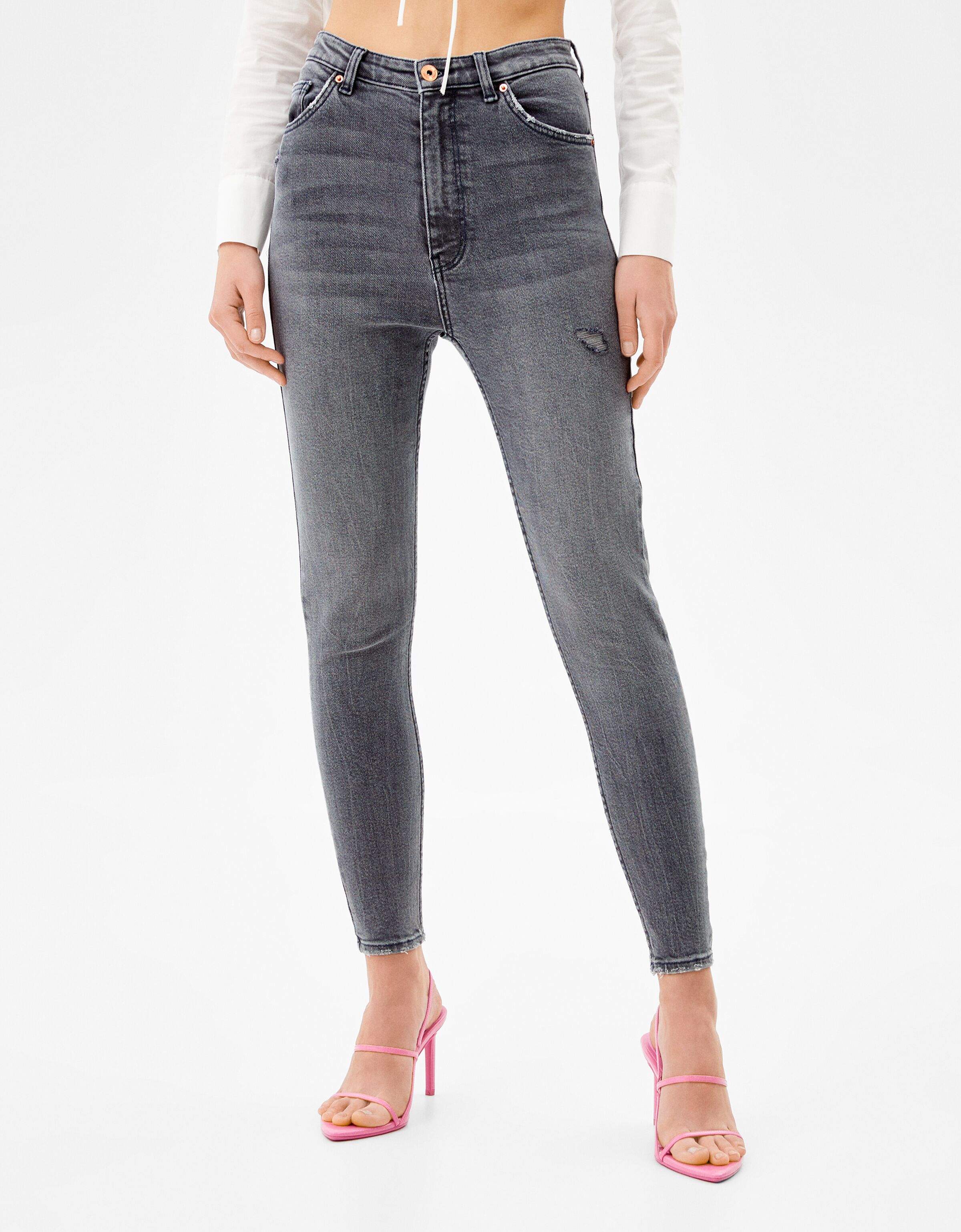 Super high waist jeans - Woman | Bershka