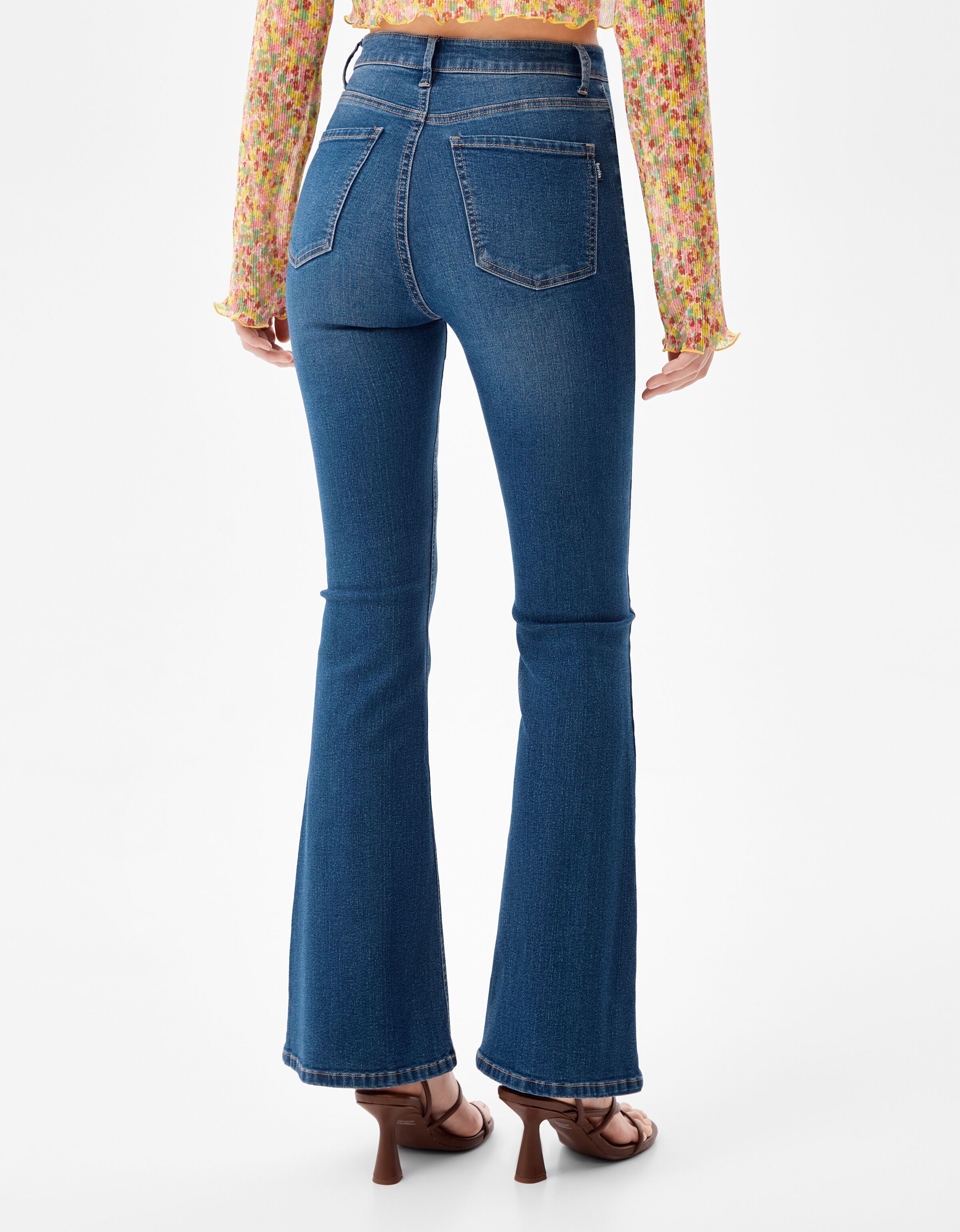 super high waisted flare jeans