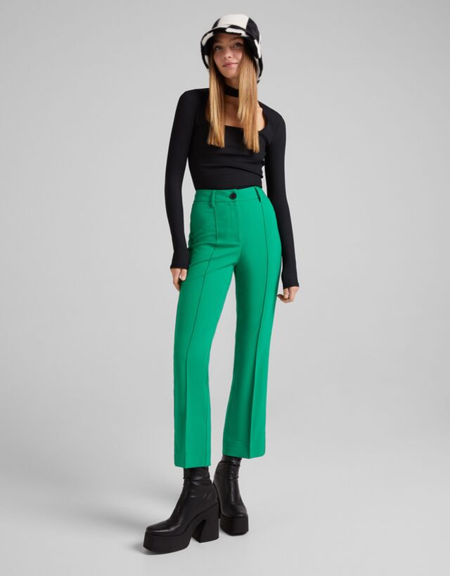 Kick flare trousers - Flare - Woman | Bershka