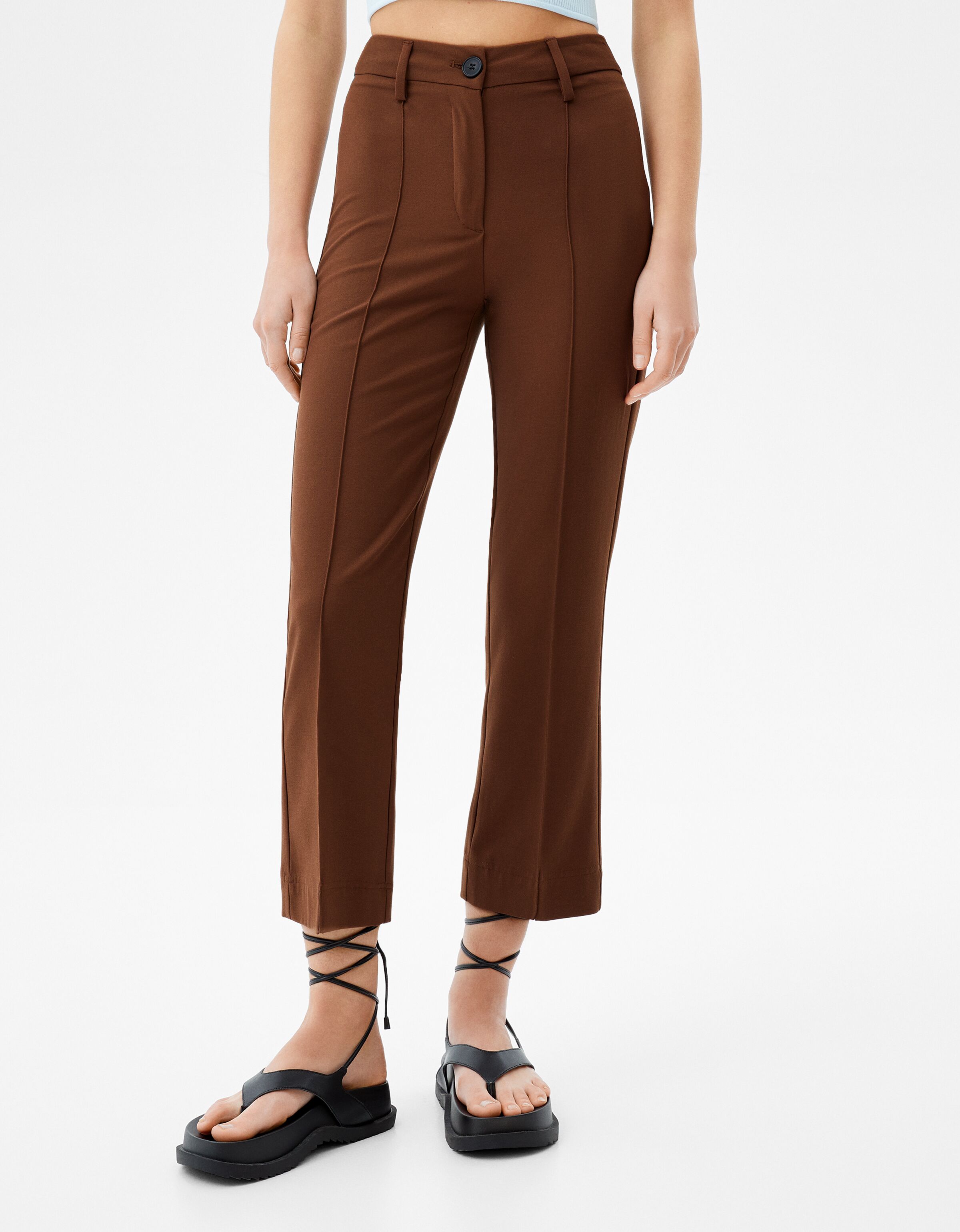 Kick flare trousers - Woman | Bershka