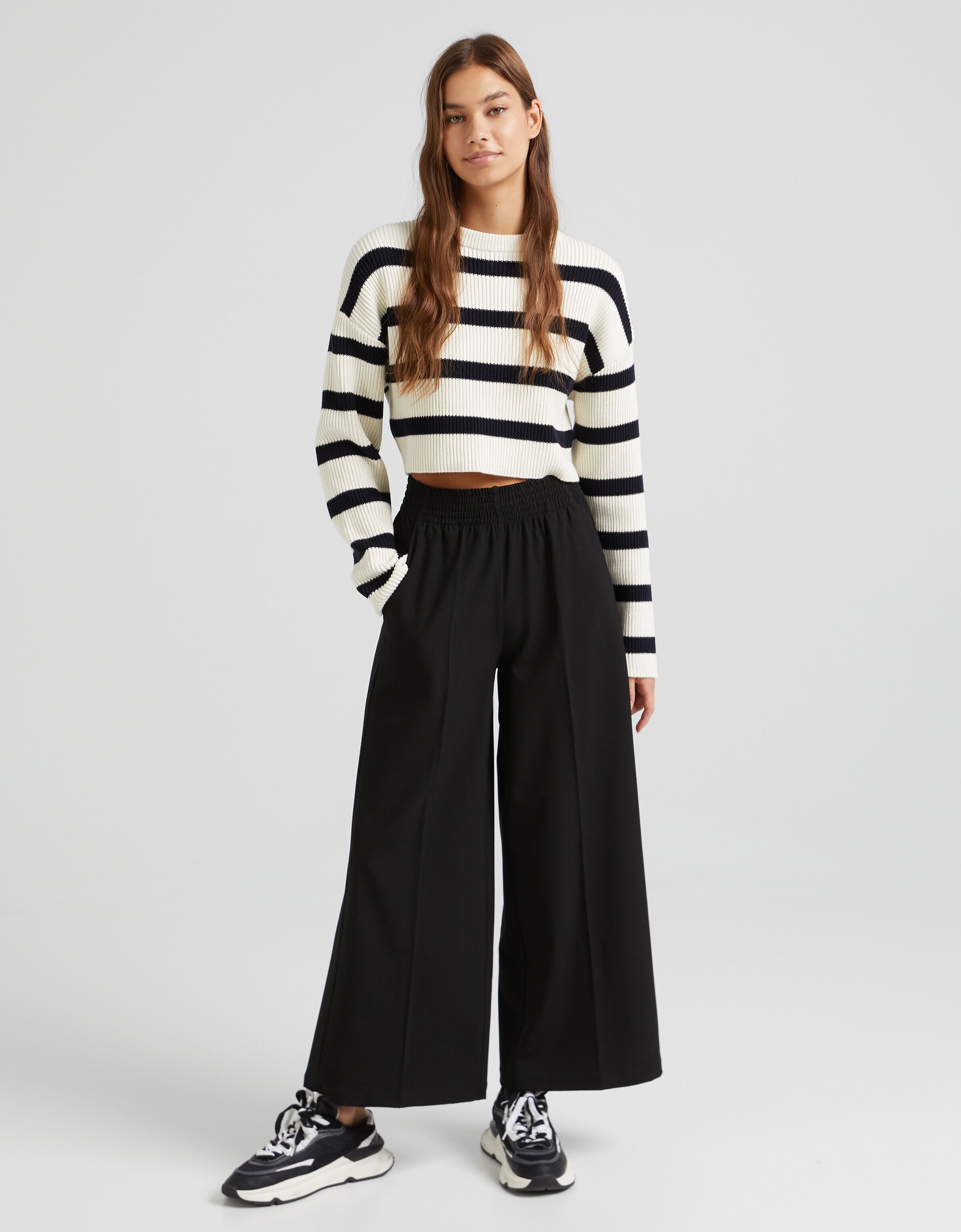 Culottes with elastic waistband 