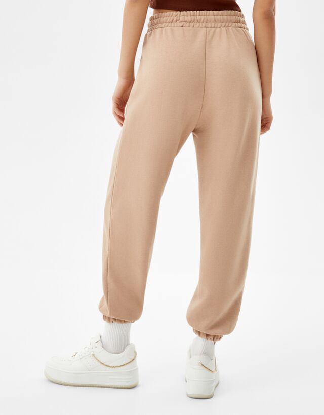 Pantalón jogger felpa - Mujer | Bershka