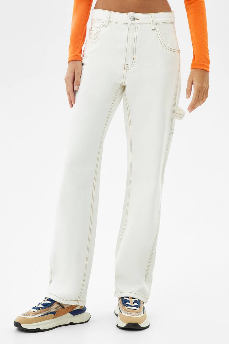 Twill contrast carpenter trousers